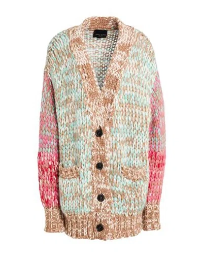 Roberto Collina Woman Cardigan Brown Size M Baby Alpaca Wool, Nylon, Wool