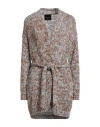 Roberto Collina Woman Cardigan Brown Size S Cotton, Polyamide