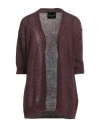 Roberto Collina Woman Cardigan Burgundy Size S Cotton, Polyamide In Red