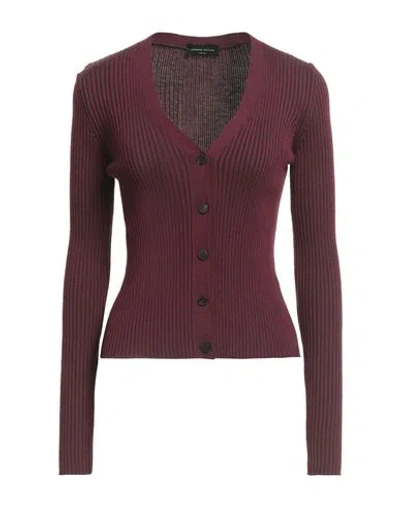 Roberto Collina Woman Cardigan Burgundy Size S Wool