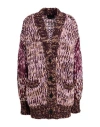 Roberto Collina Woman Cardigan Burgundy Size Xs Baby Alpaca Wool, Nylon, Wool
