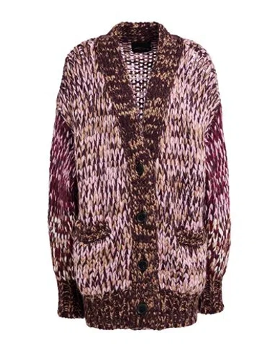 Roberto Collina Woman Cardigan Burgundy Size Xs Baby Alpaca Wool, Nylon, Wool