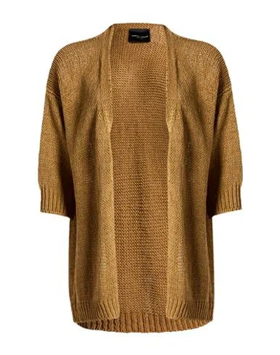 Roberto Collina Woman Cardigan Camel Size M Cotton, Polyamide In Brown
