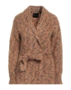 Roberto Collina Woman Cardigan Camel Size S Mohair Wool, Nylon, Wool, Elastane In Beige