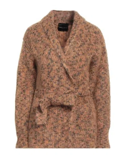 Roberto Collina Woman Cardigan Camel Size S Mohair Wool, Nylon, Wool, Elastane In Beige