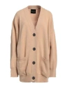 Roberto Collina Woman Cardigan Camel Size S Merino Wool