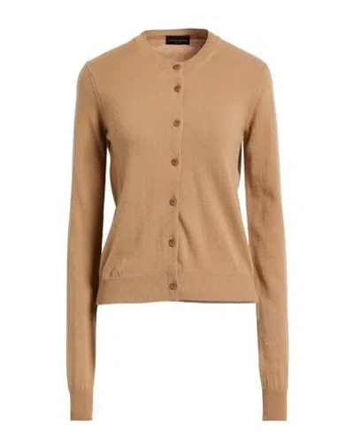 Roberto Collina Woman Cardigan Camel Size S Wool, Cashmere In Brown