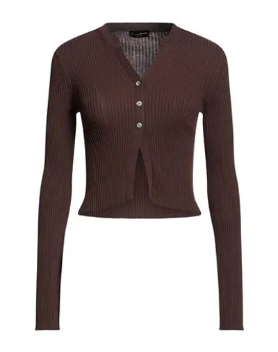 Roberto Collina Woman Cardigan Chocolate Brown Size M Cotton