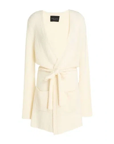 Roberto Collina Woman Cardigan Cream Size M Merino Wool, Silk In White