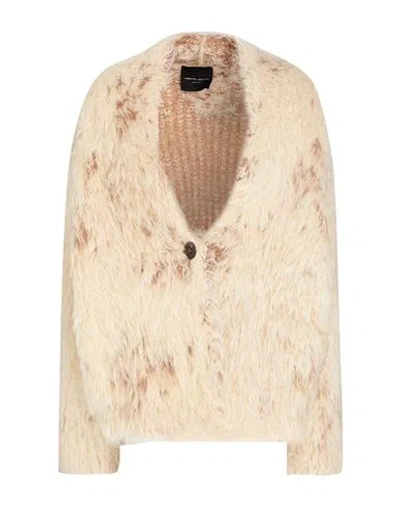 Roberto Collina Woman Cardigan Cream Size M Mohair Wool, Nylon, Alpaca Wool, Wool In Neutral