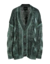 Roberto Collina Woman Cardigan Dark Green Size S Baby Alpaca Wool, Nylon, Wool