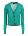 Roberto Collina Woman Cardigan Emerald Green Size S Merino Wool