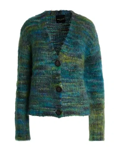 Roberto Collina Woman Cardigan Green Size M Merino Wool, Mohair Wool, Polyamide