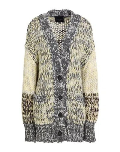 Roberto Collina Woman Cardigan Grey Size M Baby Alpaca Wool, Nylon, Wool