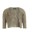 Roberto Collina Woman Cardigan Khaki Size S Cotton, Nylon In Beige