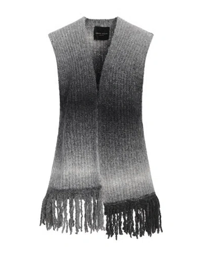 Roberto Collina Woman Cardigan Lead Size S Baby Alpaca Wool, Nylon In Gray