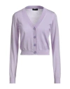 Roberto Collina Woman Cardigan Lilac Size S Wool In Purple