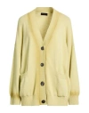 Roberto Collina Woman Cardigan Lime Green Size M Wool, Cashmere In Yellow