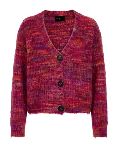 Roberto Collina Woman Cardigan Mauve Size Xl Merino Wool, Mohair Wool, Polyamide In Pink