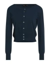 Roberto Collina Woman Cardigan Midnight Blue Size M Viscose, Polyester
