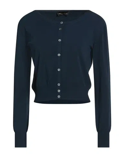 Roberto Collina Woman Cardigan Midnight Blue Size M Viscose, Polyester