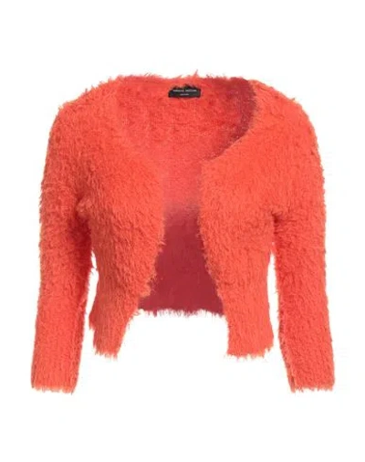 Roberto Collina Woman Cardigan Orange Size M Cotton, Nylon