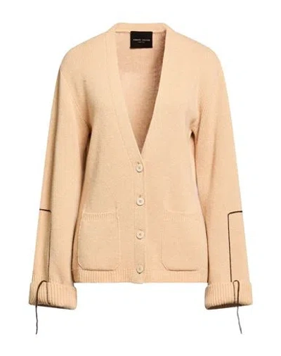 Roberto Collina Woman Cardigan Sand Size L Merino Wool In Pink