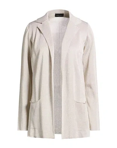 Roberto Collina Woman Cardigan Silver Size S Viscose, Metallic Polyester In Neutral