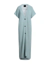 Roberto Collina Woman Cardigan Sky Blue Size M Linen, Polyester