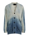 Roberto Collina Woman Cardigan Sky Blue Size S Cotton, Nylon In Blue
