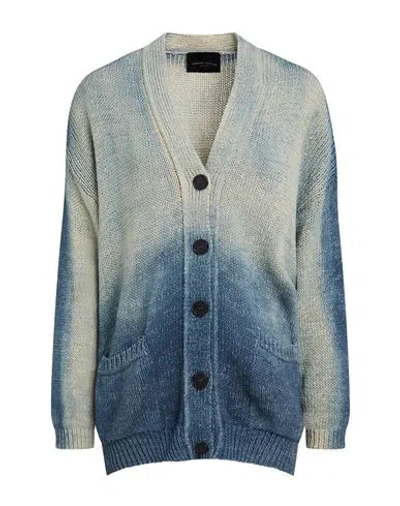 Roberto Collina Woman Cardigan Sky Blue Size S Cotton, Nylon