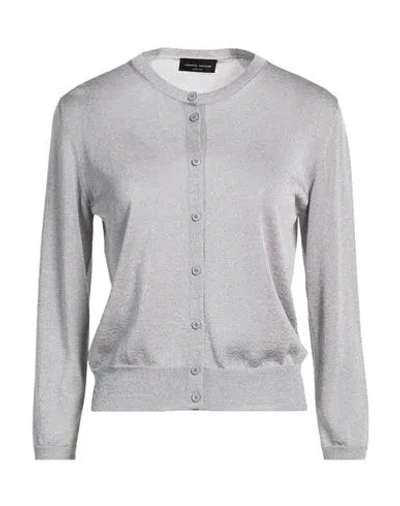 Roberto Collina Woman Cardigan Slate Blue Size S Viscose, Metallic Polyester