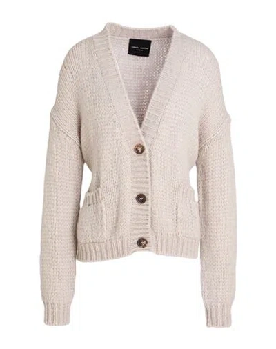 Roberto Collina Woman Cardigan Taupe Size M Baby Alpaca Wool, Polyamide, Wool In Neutral