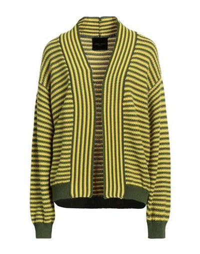 Roberto Collina Woman Cardigan Yellow Size 14 Cotton