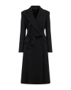 Roberto Collina Woman Coat Black Size Xl Wool, Nylon