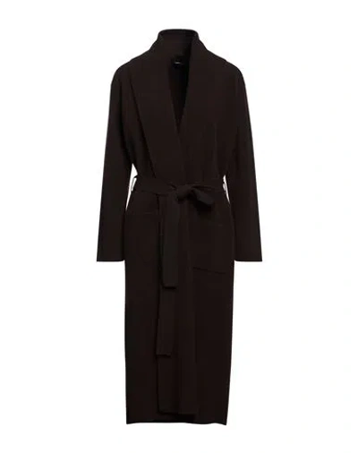 Roberto Collina Woman Coat Dark Brown Size S Merino Wool