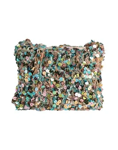 Roberto Collina Woman Cross-body Bag Deep Teal Size - Cotton In Green