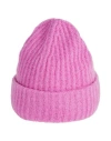 Roberto Collina Woman Hat Mauve Size Onesize Cashmere, Silk, Polyester