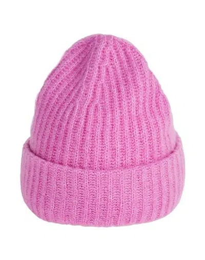 Roberto Collina Woman Hat Mauve Size Onesize Cashmere, Silk, Polyester