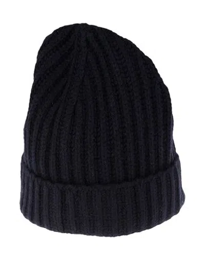 Roberto Collina Woman Hat Midnight Blue Size Onesize Merino Wool, Cashmere In Black
