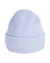 Roberto Collina Woman Hat Sky Blue Size Onesize Cashmere, Silk, Polyester