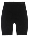 Roberto Collina Woman Shorts & Bermuda Shorts Black Size S Viscose, Nylon, Elastane