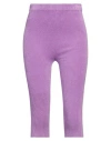 Roberto Collina Woman Leggings Lilac Size S Viscose, Nylon, Elastane In Purple