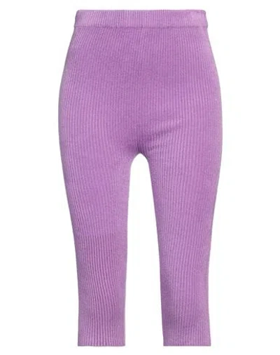 Roberto Collina Woman Leggings Lilac Size S Viscose, Nylon, Elastane In Purple