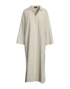 Roberto Collina Woman Maxi Dress Beige Size L Cotton