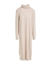 Roberto Collina Woman Maxi Dress Beige Size M Merino Wool, Cashmere