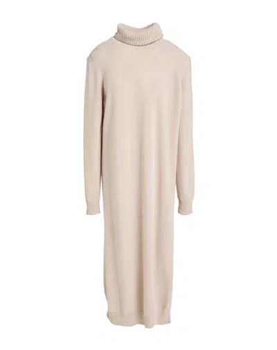 Roberto Collina Woman Maxi Dress Beige Size M Merino Wool, Cashmere
