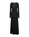 Roberto Collina Woman Maxi Dress Black Size S Merino Wool In Black
