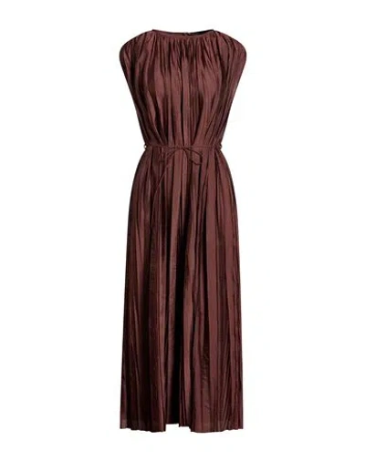 Roberto Collina Woman Maxi Dress Brown Size M Polyester