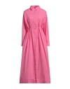 Roberto Collina Woman Maxi Dress Fuchsia Size M Cotton In Pink